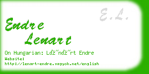 endre lenart business card